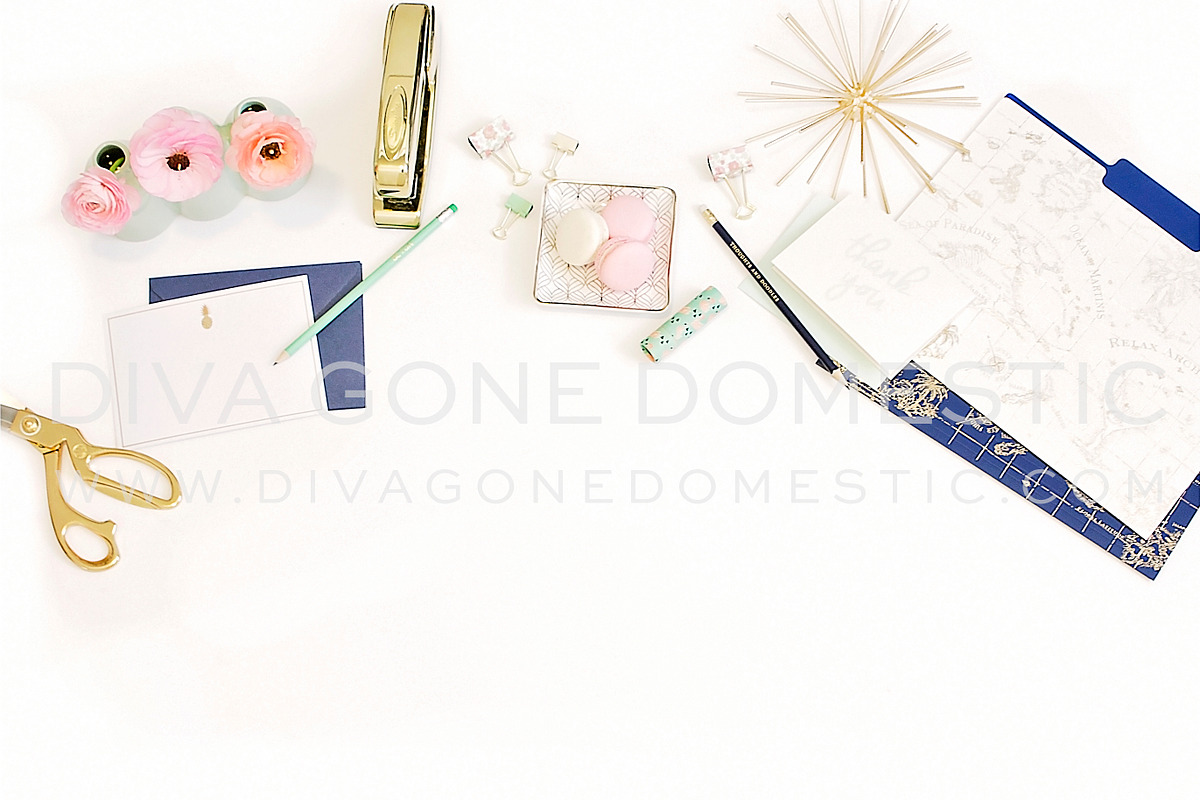 Styled Desktop - Mint Navy Pink Gold in Product Mockups - product preview 8