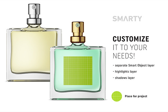 Perfume bottle mockup in Product Mockups - product preview 1