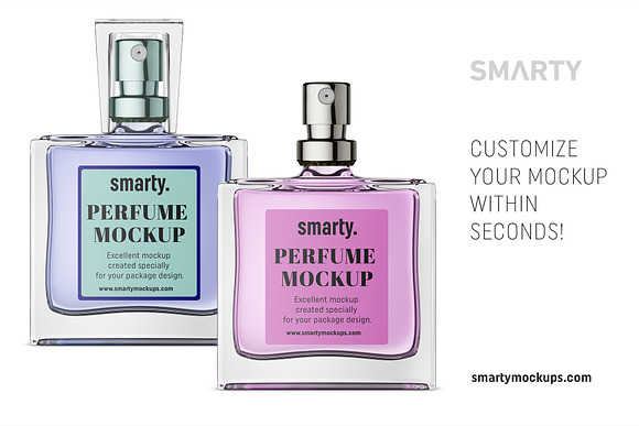 Perfume bottle mockup in Product Mockups - product preview 2