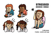 Stressed Business Woman vectors