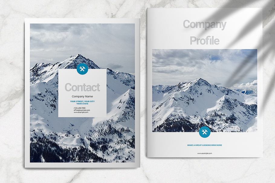 Blue Brochure Layout in Brochure Templates - product preview 8