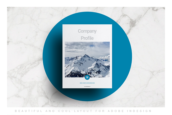 Blue Brochure Layout in Brochure Templates - product preview 1