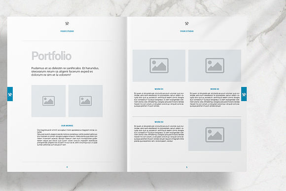 Blue Brochure Layout in Brochure Templates - product preview 3