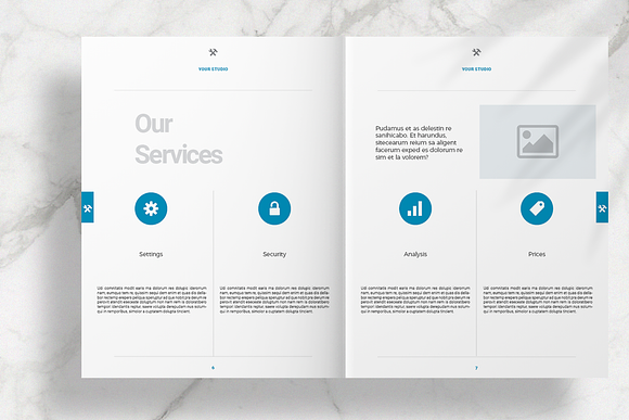 Blue Brochure Layout in Brochure Templates - product preview 4