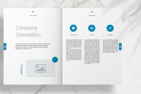 Blue Brochure Layout in Brochure Templates - product preview 5
