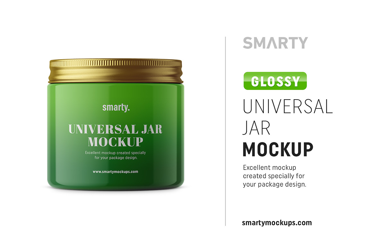 Glossy jar mockup in Product Mockups - product preview 8