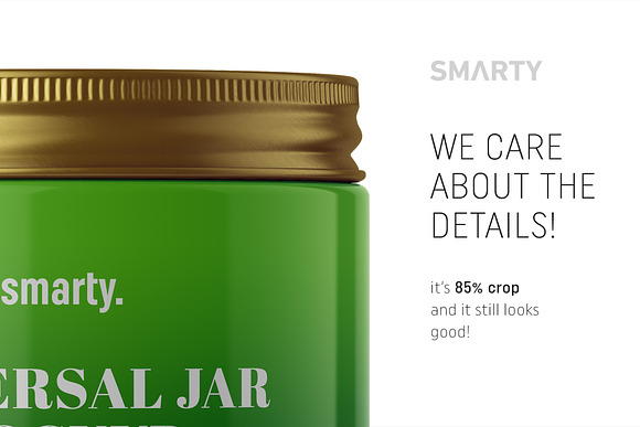 Glossy jar mockup in Product Mockups - product preview 3