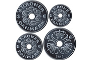 Vector set danish krone coins