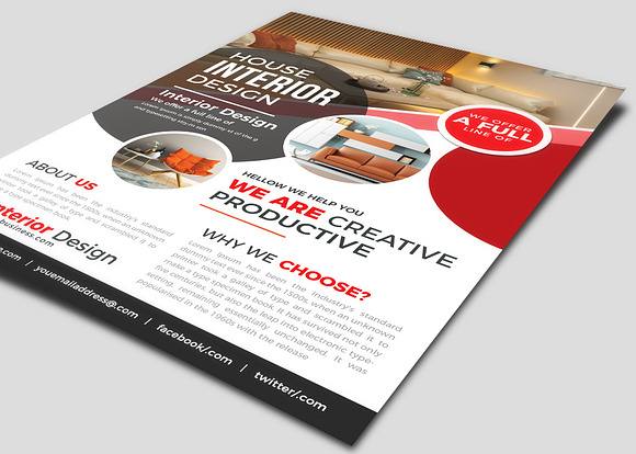 Interior Design Flyer Templates in Flyer Templates - product preview 1