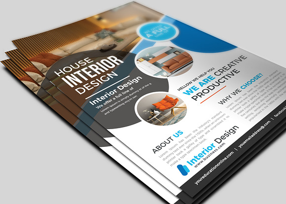 Interior Design Flyer Templates in Flyer Templates - product preview 2