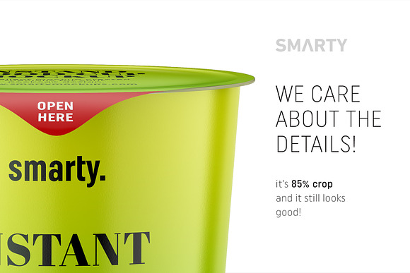 Glossy instant food cup mockup in Product Mockups - product preview 3
