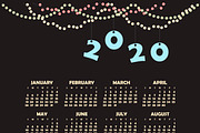 Calendar 2020 year