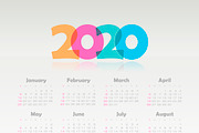 Calendar 2020 year