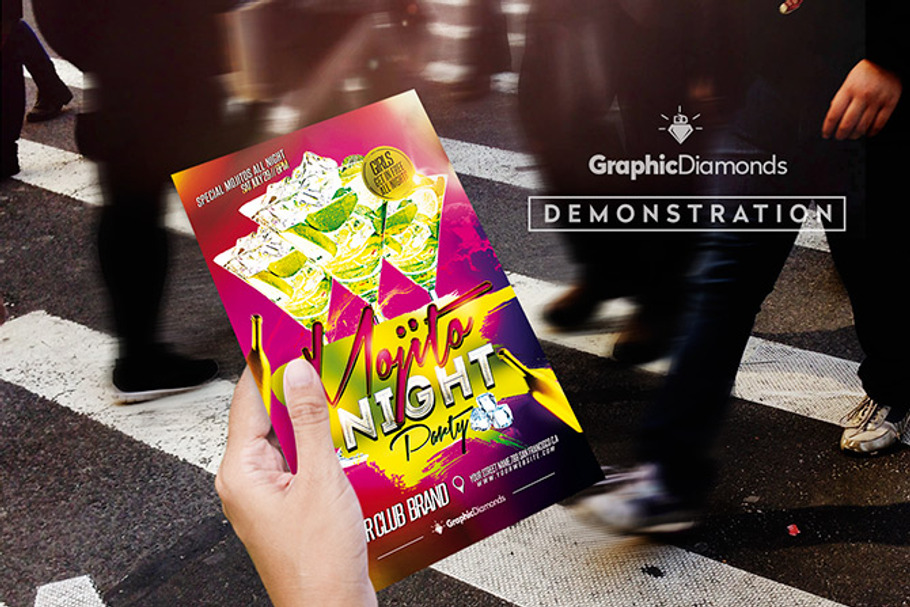 Mojito Night Party Flyer PSD in Flyer Templates - product preview 8
