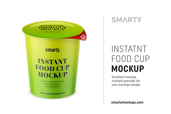 Instant food cup mockup