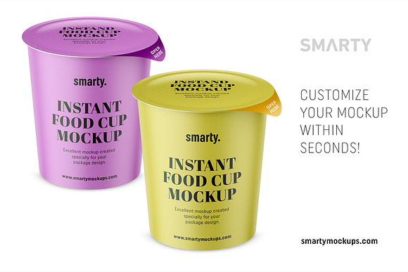 Instant food cup mockup in Product Mockups - product preview 2