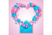 Happy Valentines day greeting card.
