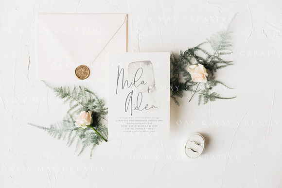A7 Wedding Invitation Mockup in Product Mockups - product preview 1