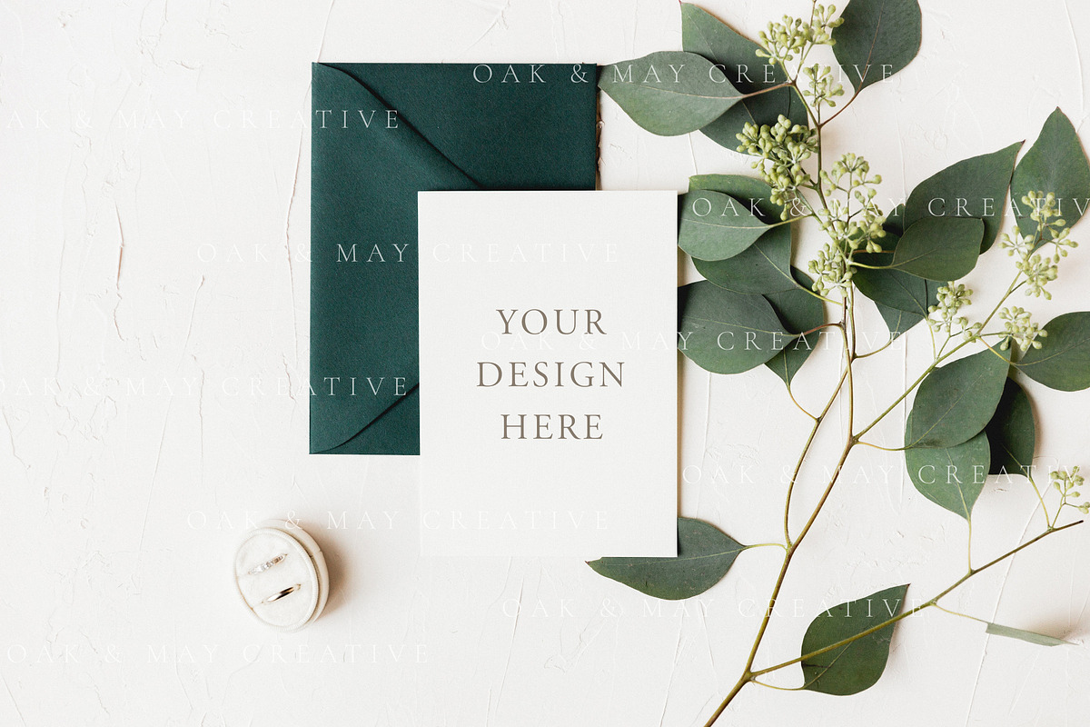 A7 Wedding Invitation Mockup in Product Mockups - product preview 8