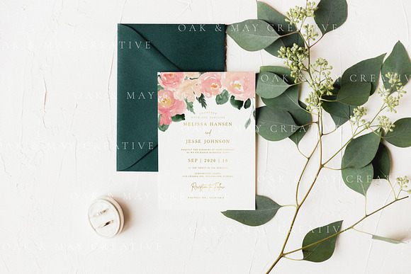 A7 Wedding Invitation Mockup in Product Mockups - product preview 2