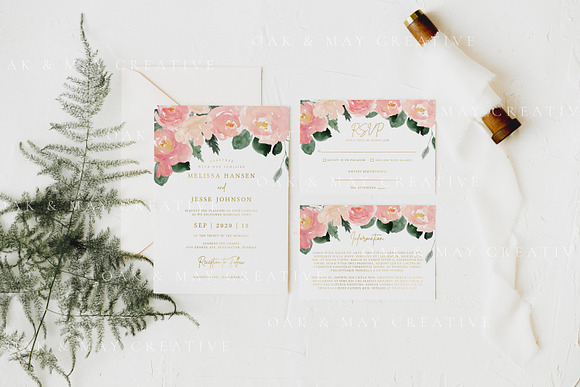 Wedding Stationery Suite Mockup in Product Mockups - product preview 1
