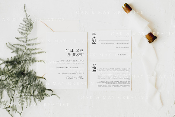 Wedding Stationery Suite Mockup in Product Mockups - product preview 2
