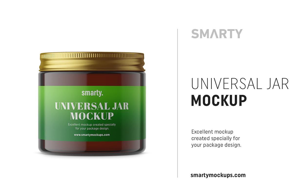 Amber universal jar mockup in Product Mockups - product preview 8