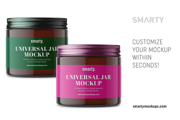 Amber universal jar mockup in Product Mockups - product preview 2