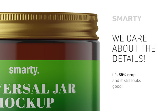 Amber universal jar mockup in Product Mockups - product preview 3