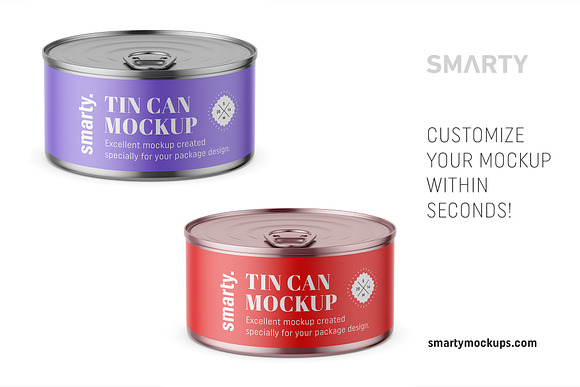 Tin can mockup in Product Mockups - product preview 2