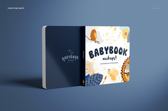Cardboard Baby Book Mockup Set in Product Mockups - product preview 5
