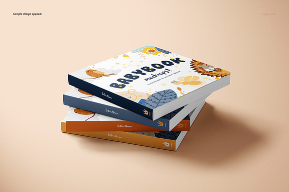 Cardboard Baby Book Mockup Set in Product Mockups - product preview 9
