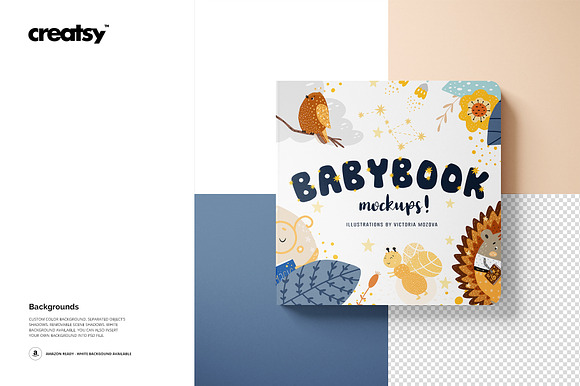 Cardboard Baby Book Mockup Set in Product Mockups - product preview 12