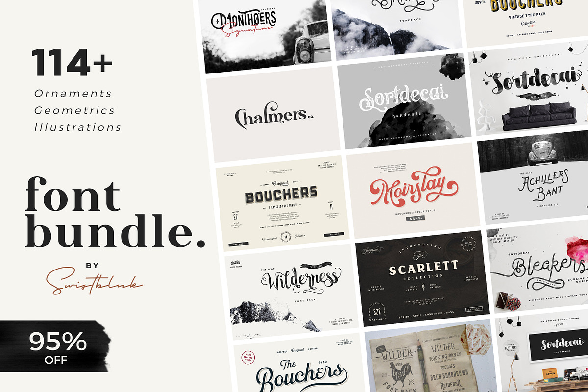Whole Store Bundle | 95 OFF in Display Fonts - product preview 8