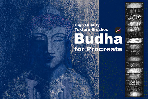 Texture Brushes for Procreate. Budha in Add-Ons - product preview 5