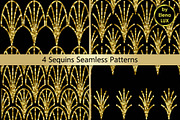 Art Deco Sequin Seamless Set