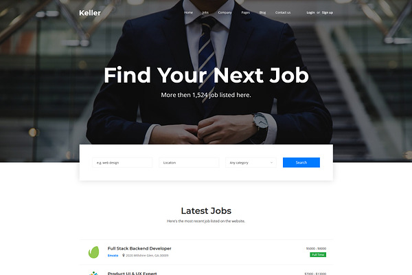 Keller - Job Board HTML Template