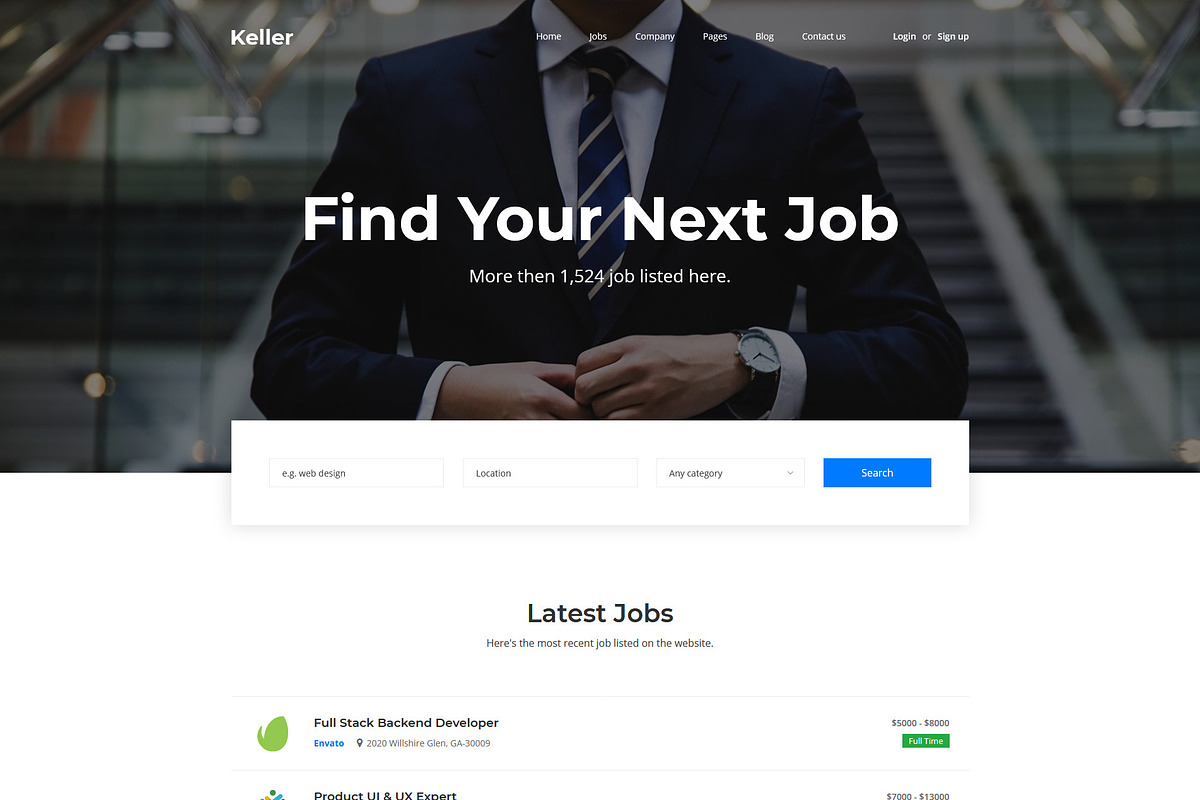 Keller - Job Board HTML Template in Bootstrap Themes - product preview 8