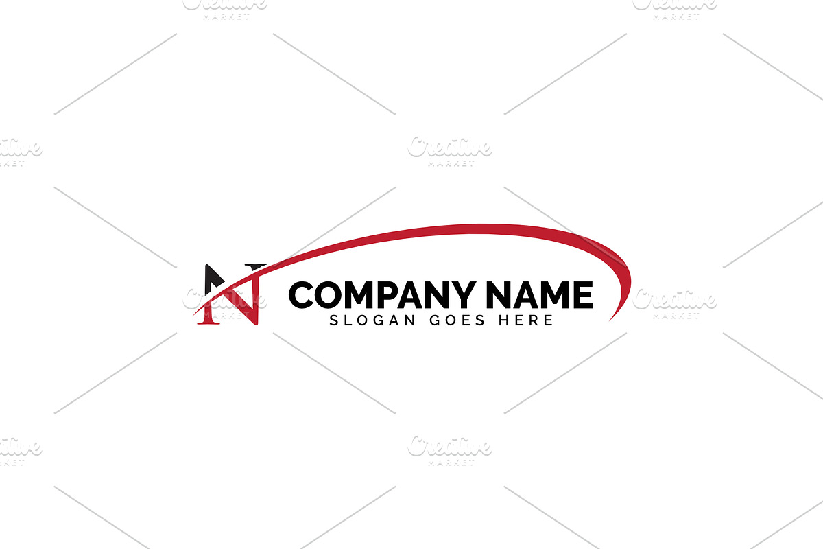 n letter swoosh logo in Logo Templates - product preview 8
