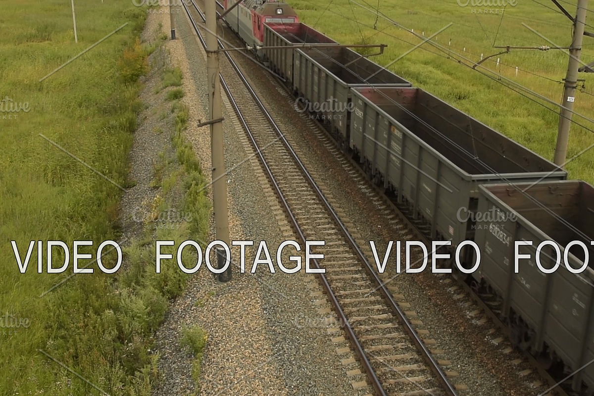 Empty freight train in the country in Graphics - product preview 8