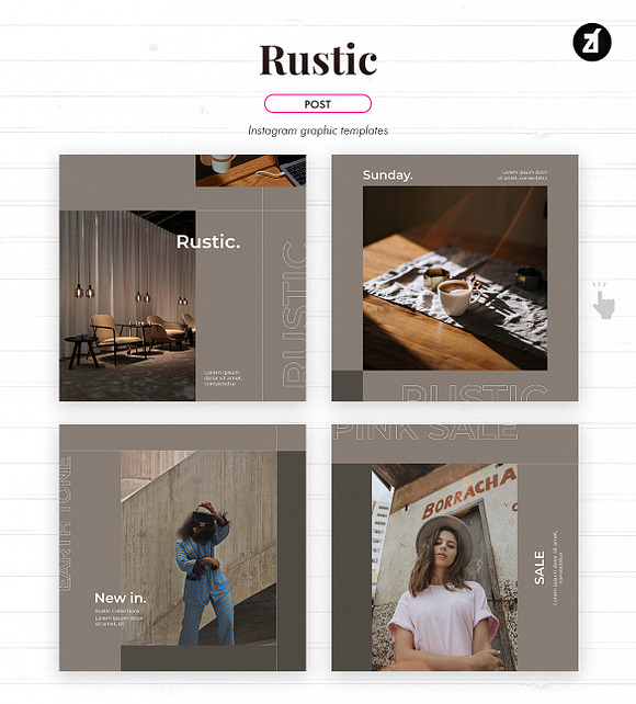 Rustic social media graphic in Instagram Templates - product preview 1