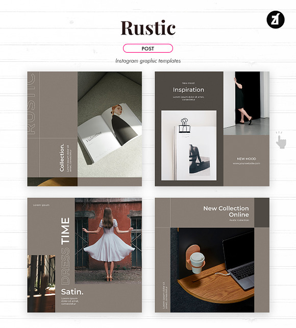 Rustic social media graphic in Instagram Templates - product preview 2