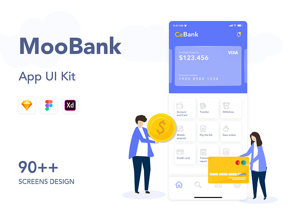 MooBank - Banking Application UI Kit in App Templates - product preview 5