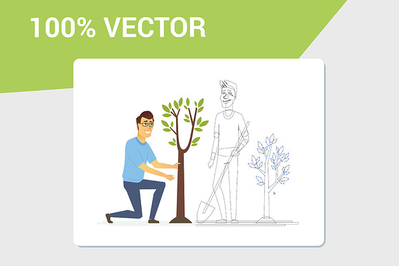 Volunteers - set of illustrations in Illustrations - product preview 4