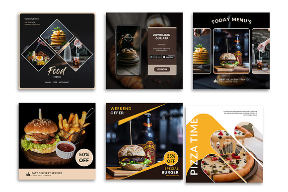 Food Instagram Posts Template in Instagram Templates - product preview 2