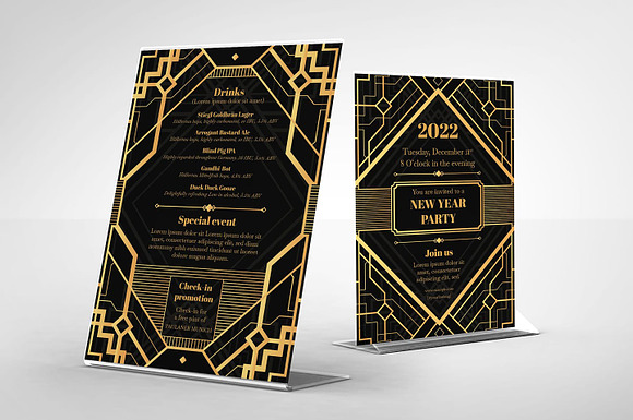 Art Deco Party Flyer Template in Flyer Templates - product preview 2