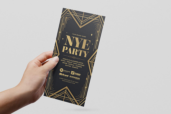 Art Deco Party Flyer Template in Flyer Templates - product preview 4