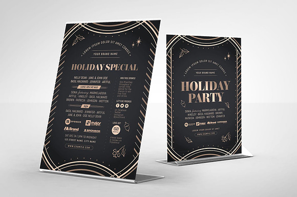 Holiday Party Flyer Template in Flyer Templates - product preview 2