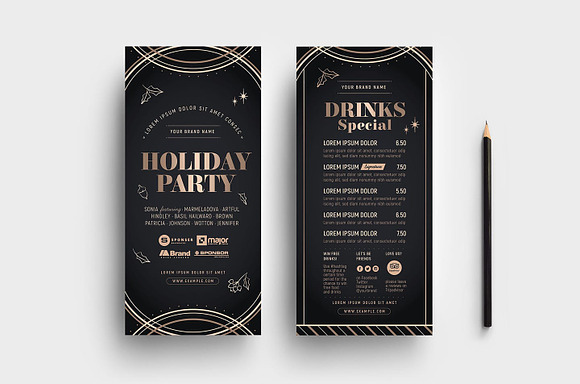 Holiday Party Flyer Template in Flyer Templates - product preview 3