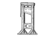 Guillotine executions device sketch